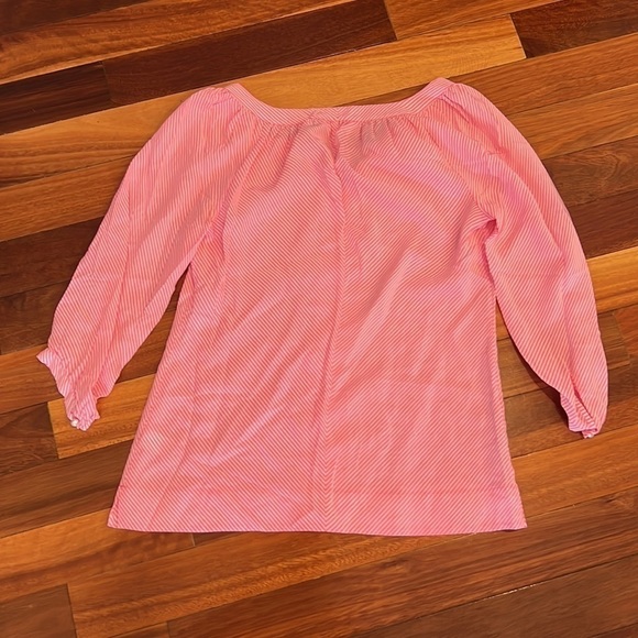 🌸 Lilly Pulitzer Moxy 100% Silk Shirt Small - Picture 6 of 8